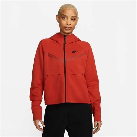 nike tech fleece anzug damen rot